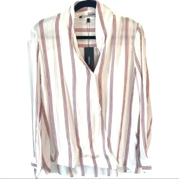 Vero Moda StripedHanna Shirt or Blouse Red White & Blue Size Large New With Tag  - Picture 10 of 11
